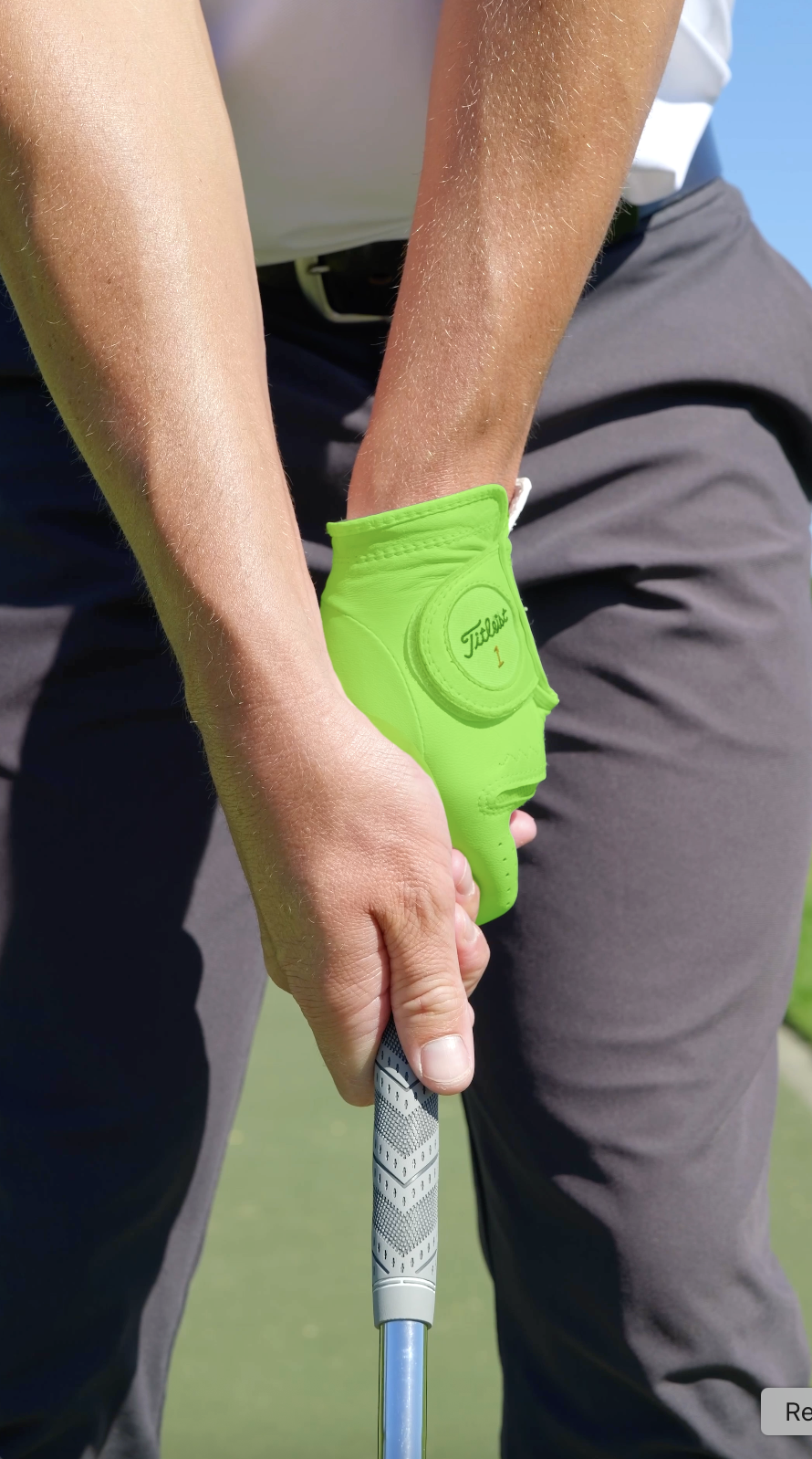 After: corrected golf grip setup