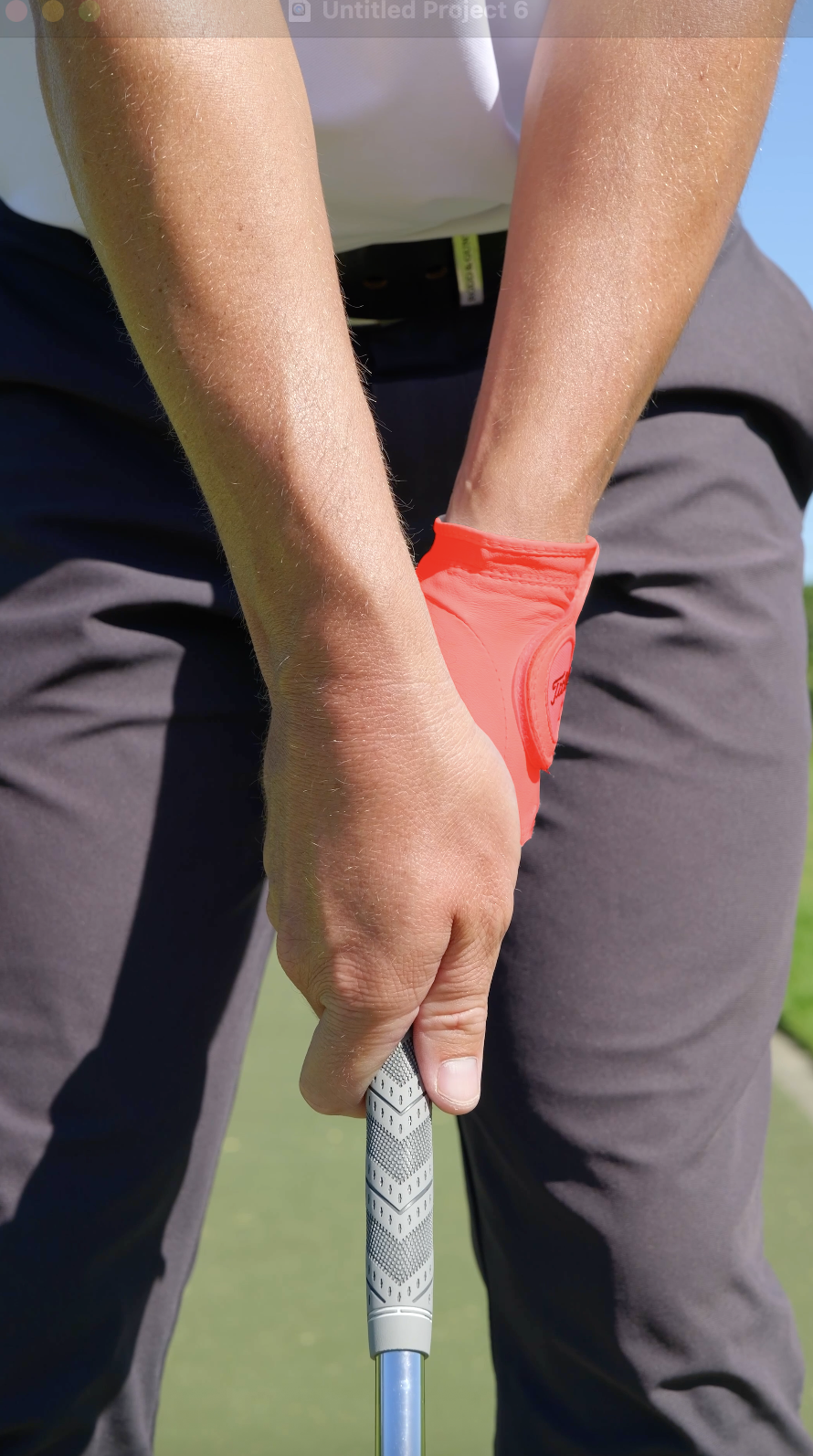 Before: incorrect golf grip setup