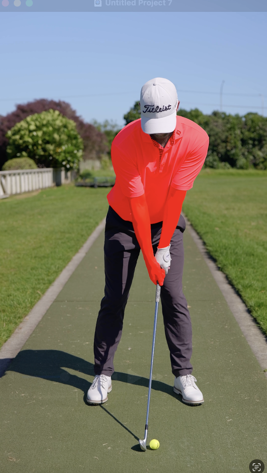 Before: golf setup position